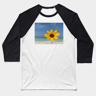 Yellow Flower at the Beach 1 Baseball T-Shirt